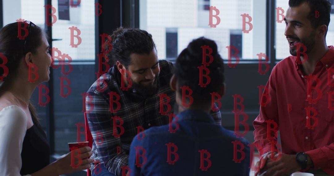 Diverse Business Team Discussing Cryptocurrency Concepts