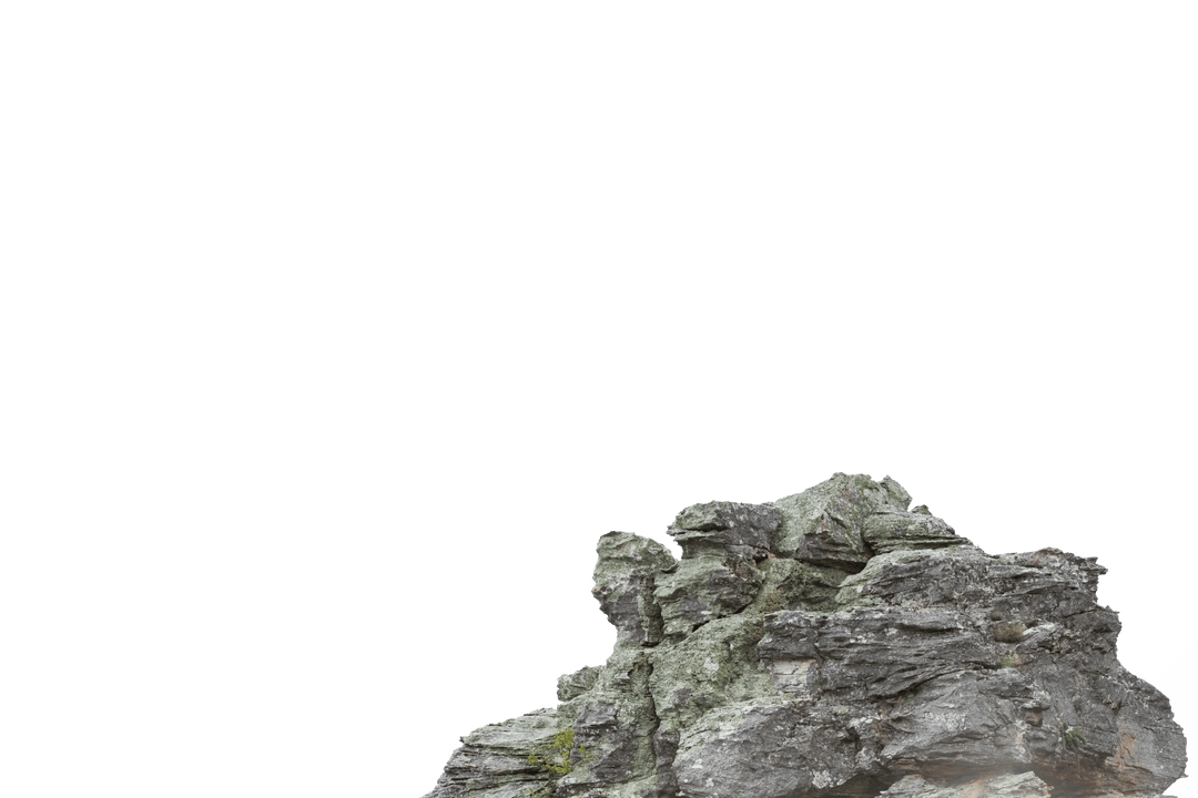 Weathered Rocks with Transparent Background for Nature Concepts