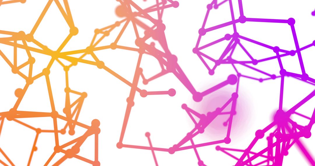 Vibrant Network Connecting Points on White Background