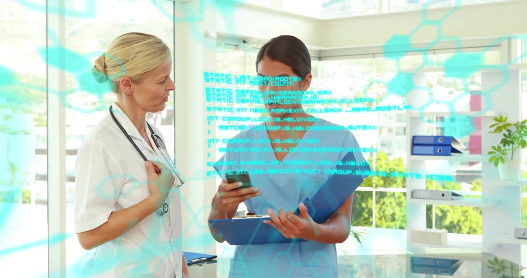 Medical Professionals Discussing Digital Health Innovations