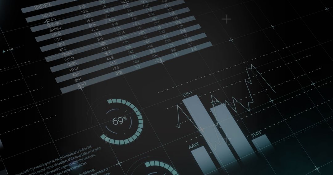 Digital Holographic Infographic Display with Charts and Data