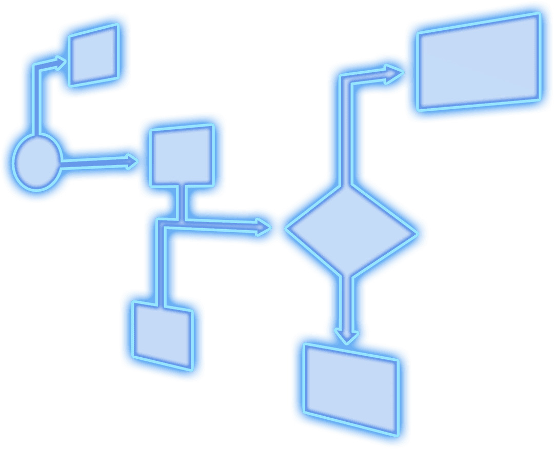 Transparent Blue Flowchart Diagram with Multiple Connections - Download Free Stock Images Pikwizard.com