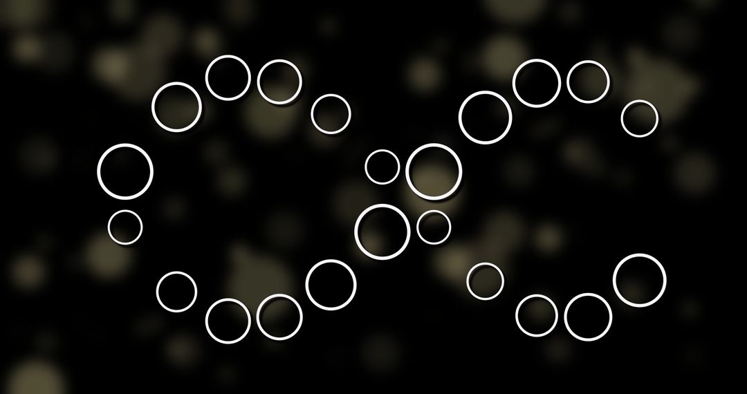 Abstract Circles Forming DNA Helix Indicating Genetic Research