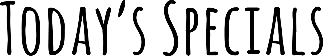 Today's Specials Transparent Menu Design Text Vector