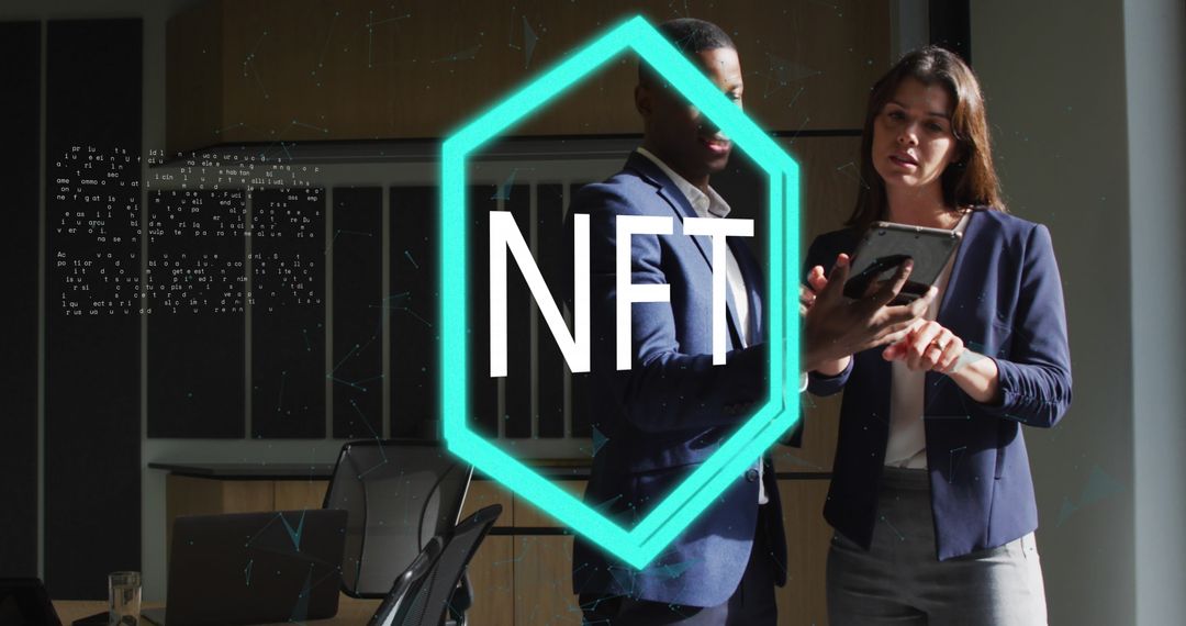 Business Professionals Discussing NFT Investment Strategy