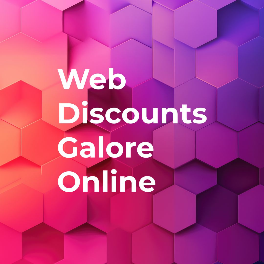 Neon Hexagons with Online Discounts Shopping Theme