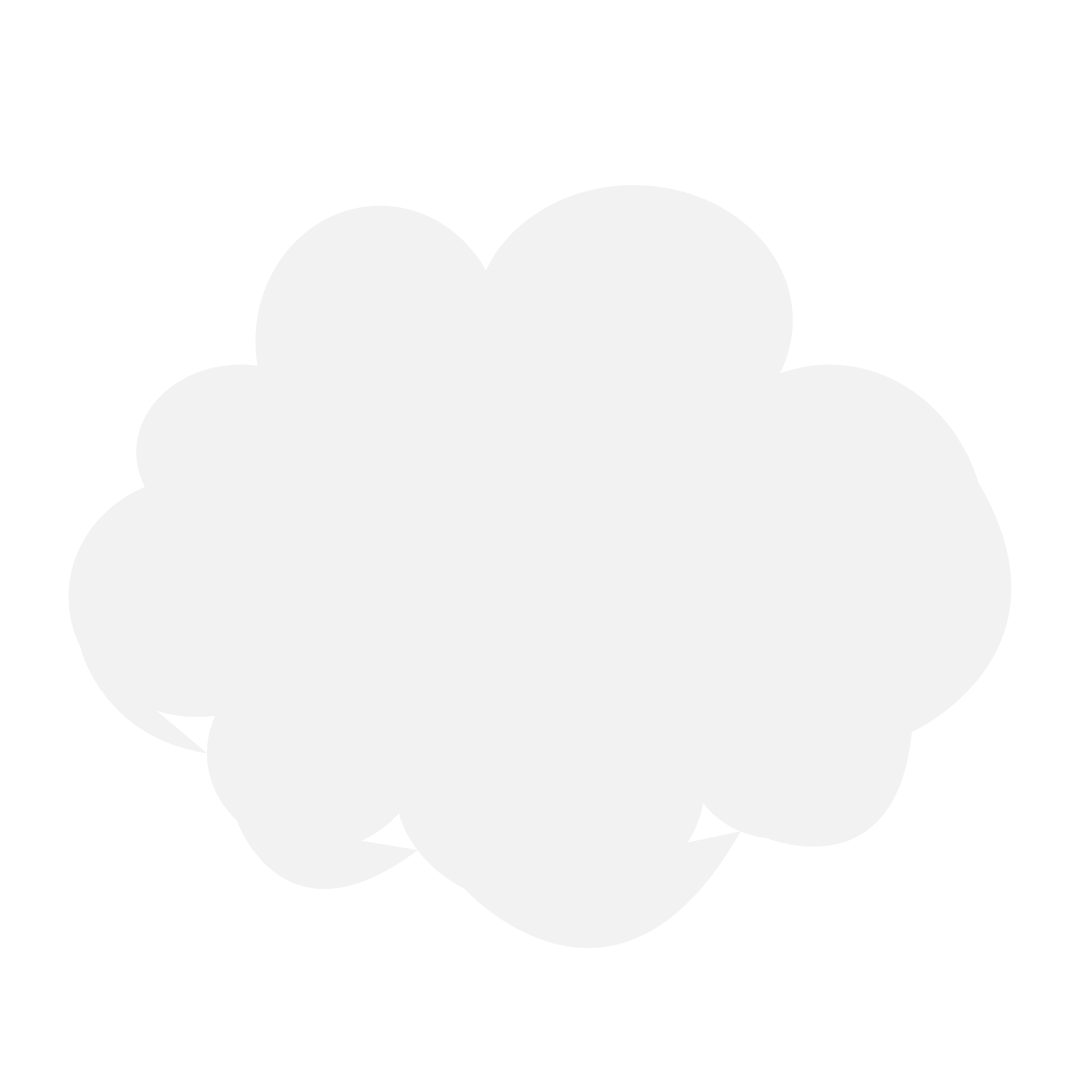 Illustration of White Cloud on Transparent Vector Background