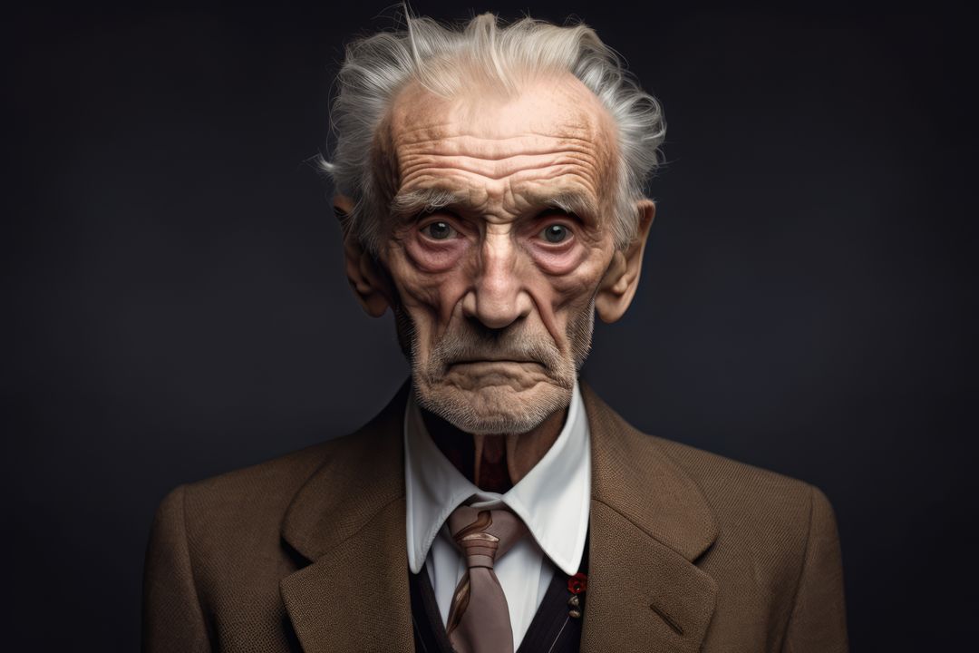 Elderly Man with Stern Expression in Vintage Suit and Tie - Free Images, Stock Photos and Pictures on Pikwizard.com