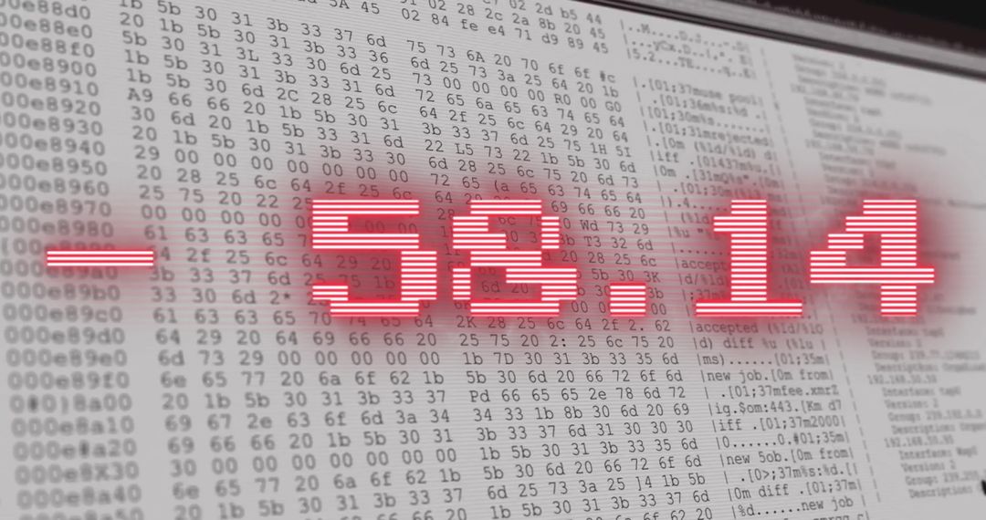 Digital Financial Data Processing with Red Glitches