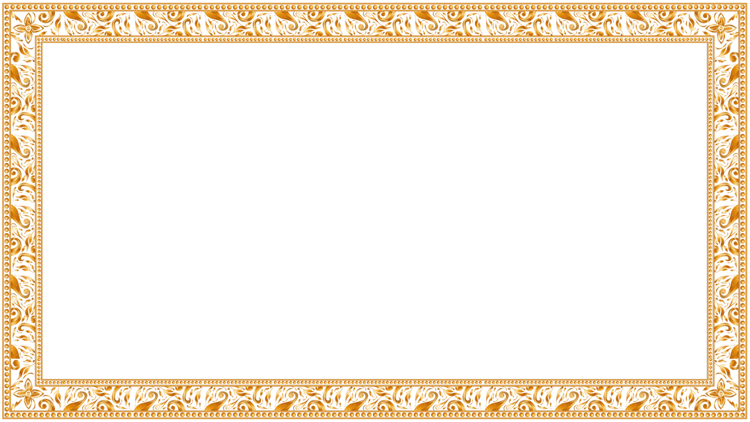 Transparent Ornate Golden Baroque Frame with Acanthus Motifs