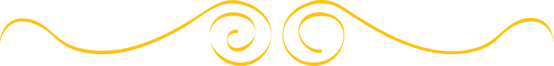 Yellow Decorative Whirls on Transparent Background