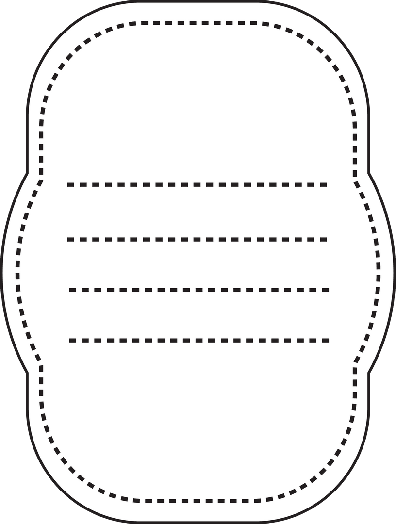 White Label Tag with Copy Space on Transparent Background