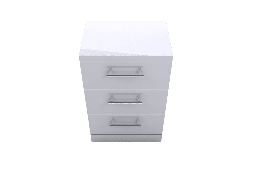 Modern Office Cabinet with Drawers on Transparent Background