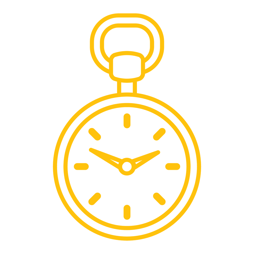 Yellow Timer Icon Illustration on Transparent Background