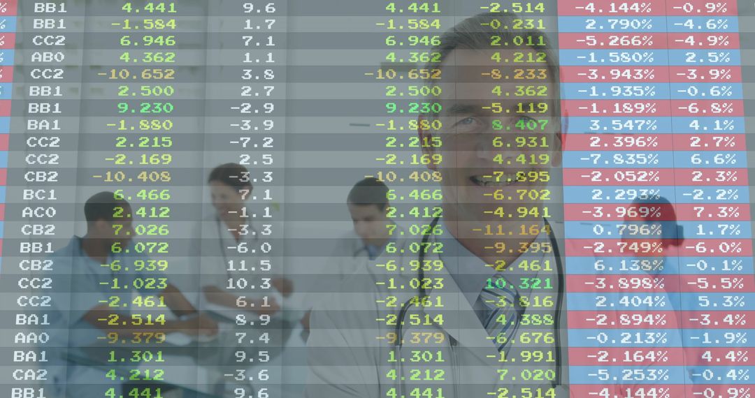 Doctors Analyzing Digital Data in Hospital Corridor