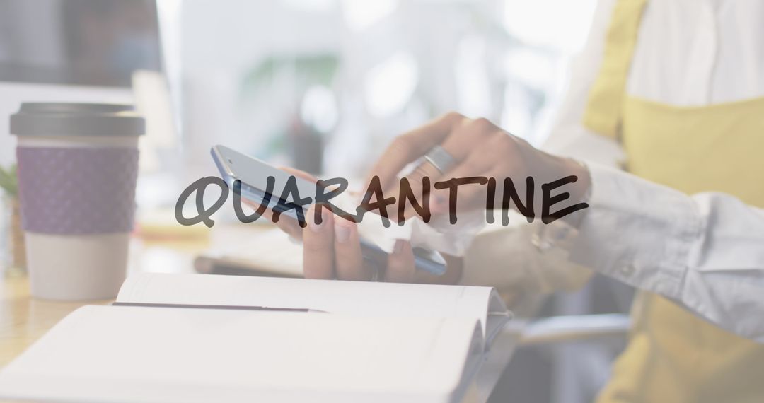 Quarantine Precautions in Office with Smartphone Sanitizing