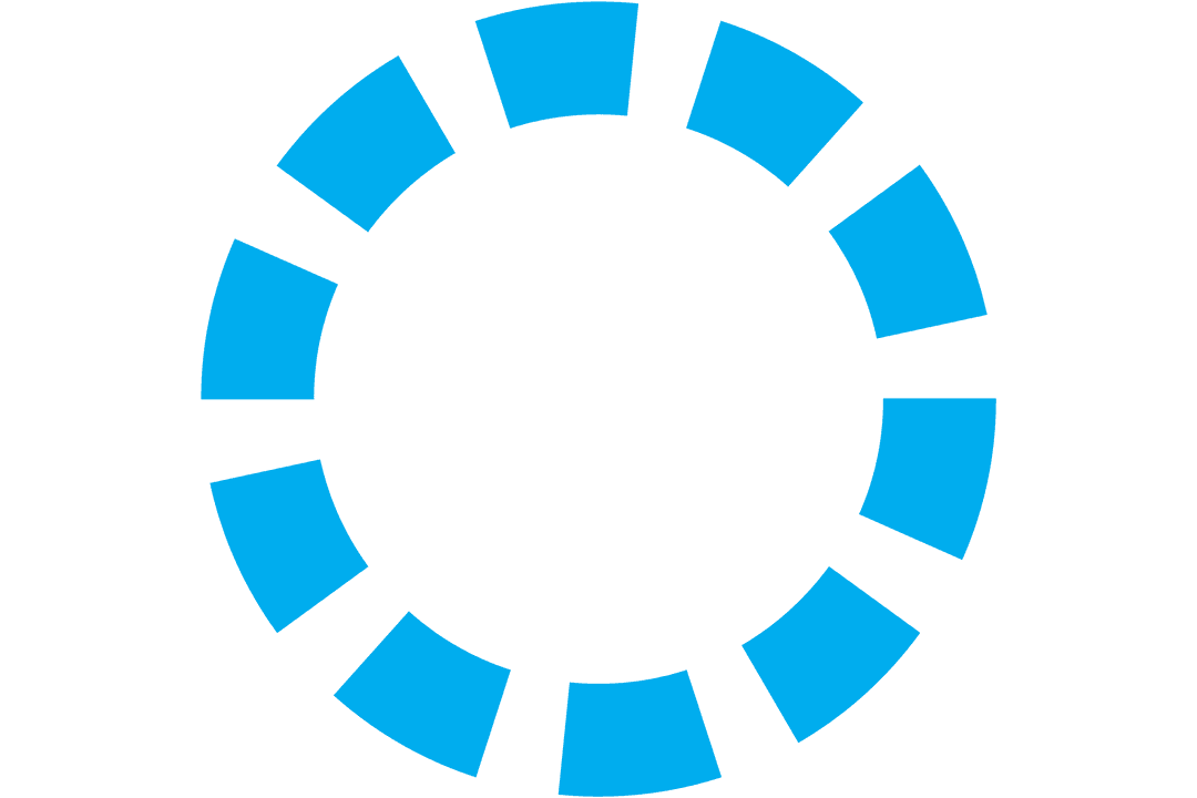 Transparent blue dashed circle with copy space