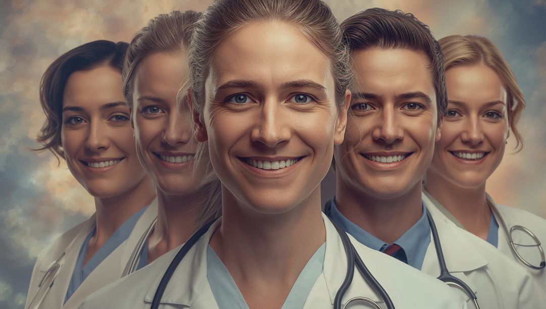 Diverse Medical Team Showing Unity and Professionalism