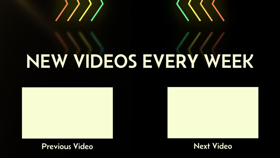 Bright Modern Weekly Video Upload Announcement Template - Download Free Stock Templates Pikwizard.com