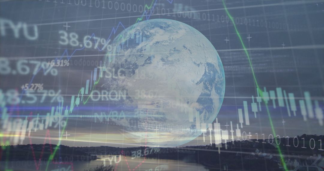 Global Financial Technology and Analytics with Earth Overlay