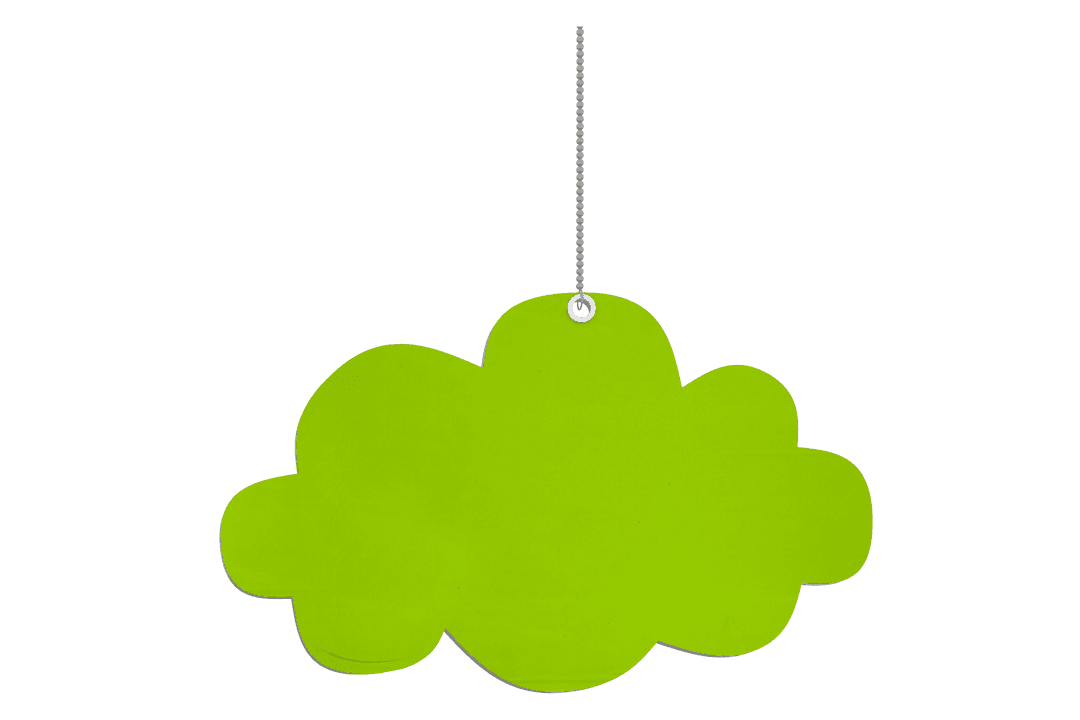 Green Cloud Symbol Illustration on Transparent Background