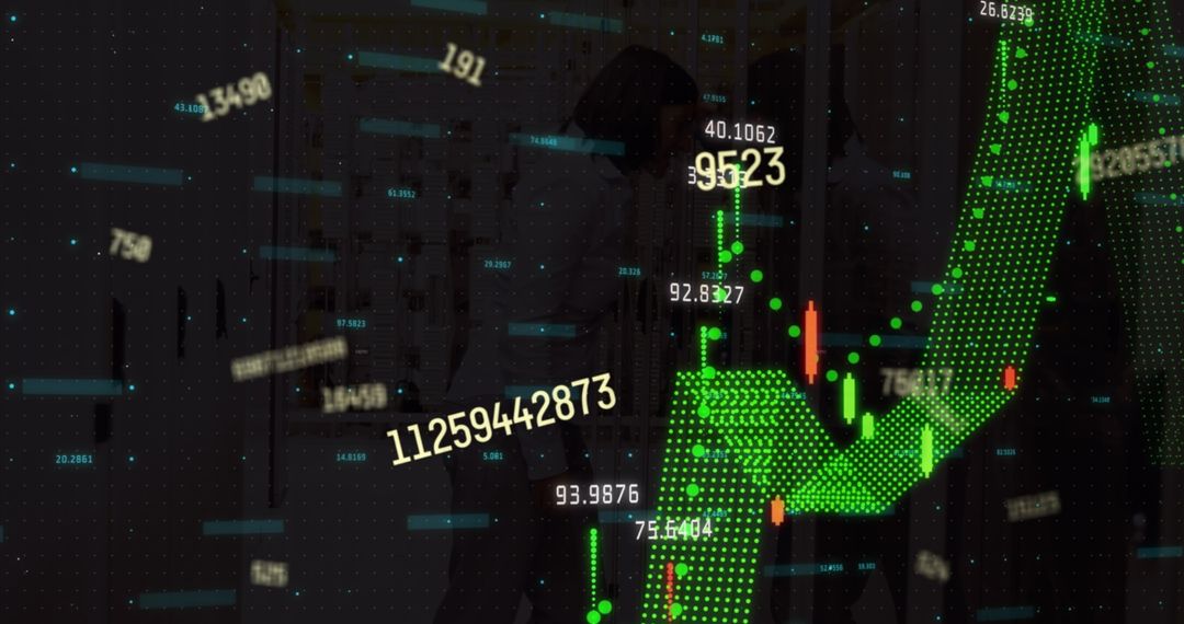 Abstract Finance Technology Interface with World Connections