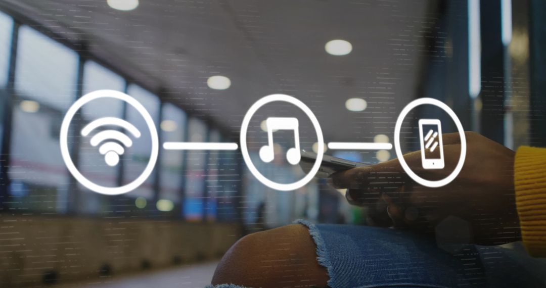 Flowchart of Connectivity Icons and Smartphone Interaction