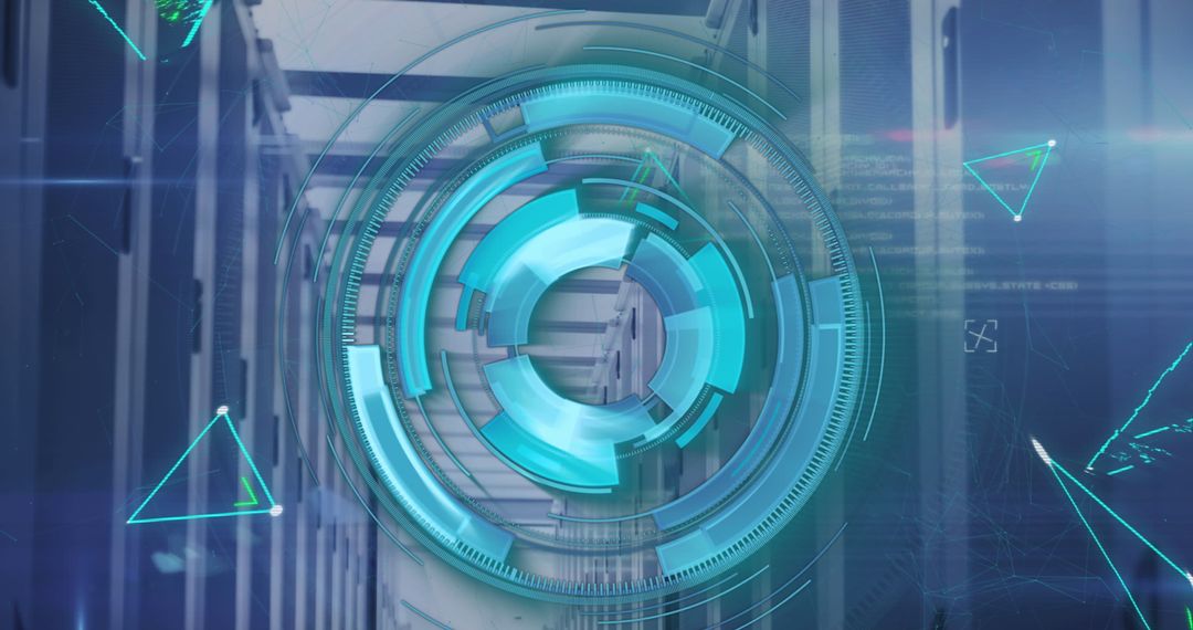 Futuristic Technology Interface in Data Center Environment