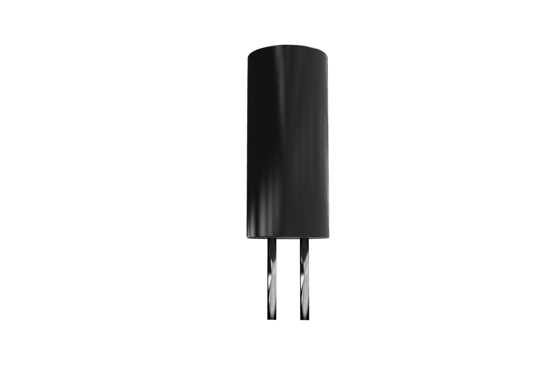 Transparent Black Capacitor Electronic Component Close-Up