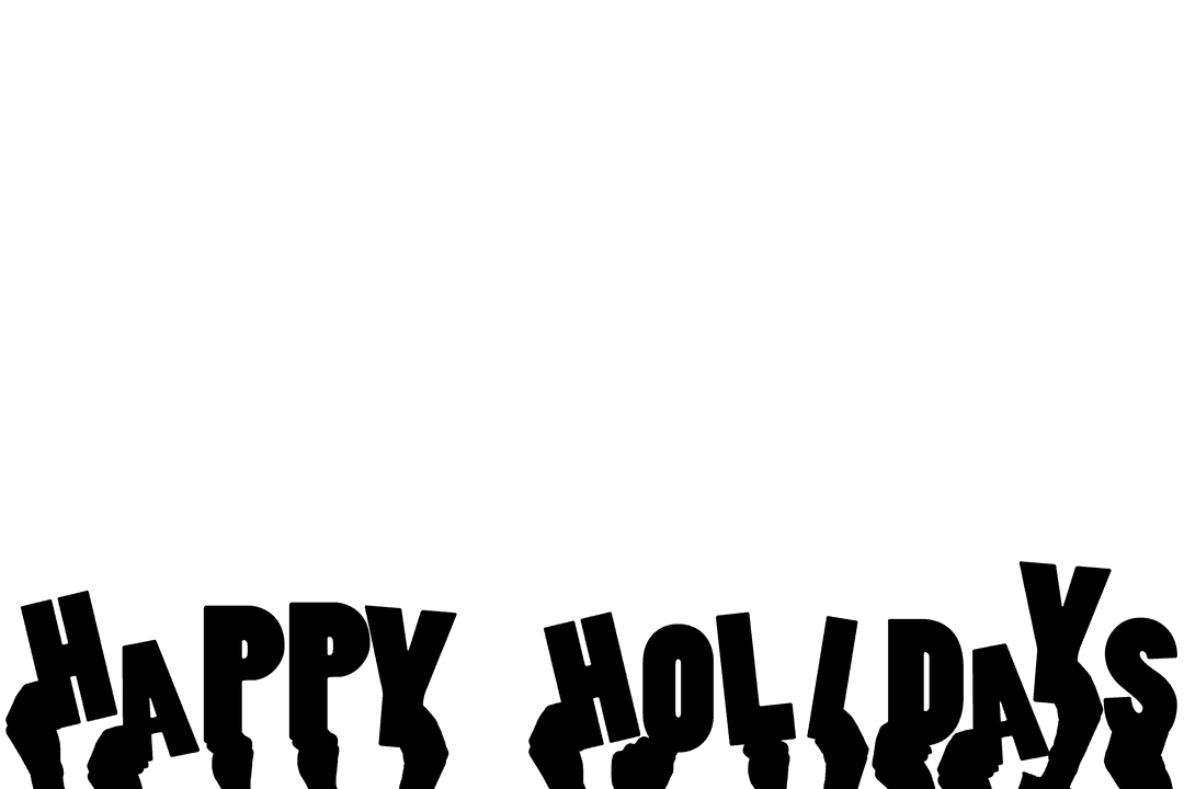 Festive Hands Embracing Happy Holidays Transparent PNG Vector