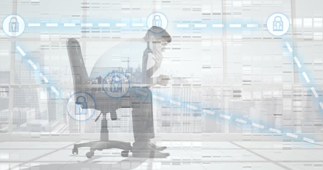 Stressed Businessman Addresses Network Security Challenges