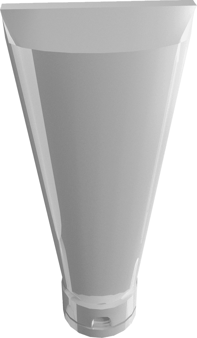 Transparent Plastic Tube with Detailed Surface and Gradient