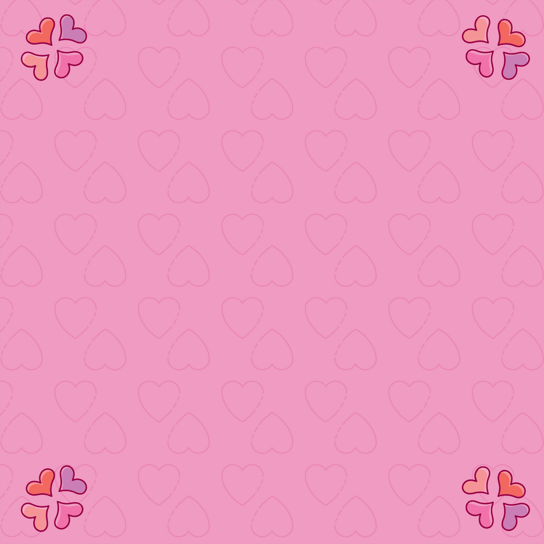 Pink Heart Patterning on Transparent Backdrop Design