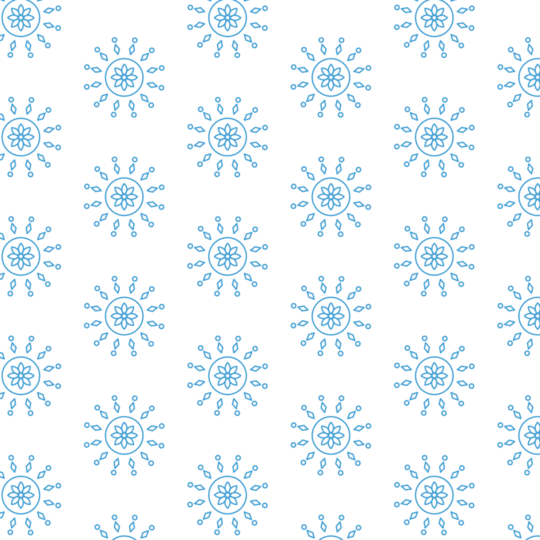 Blue Rosettes Seamless Pattern Transparent Background Mockup Design