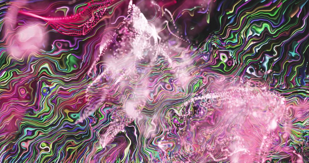 Dynamic Abstract Fluid Colors on Dark Background