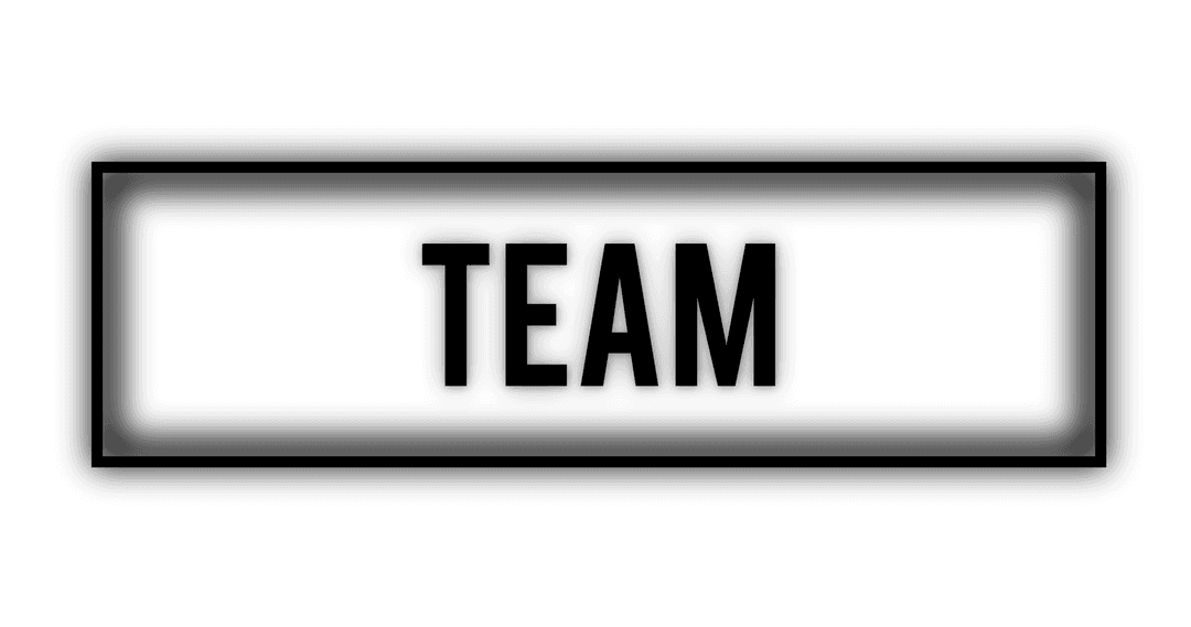 Transparent Black Frame with Bold Text on Transparent Background