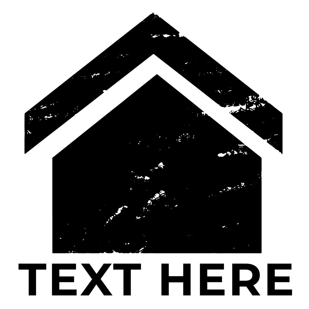 Generic House Silhouette with Space for Custom Text