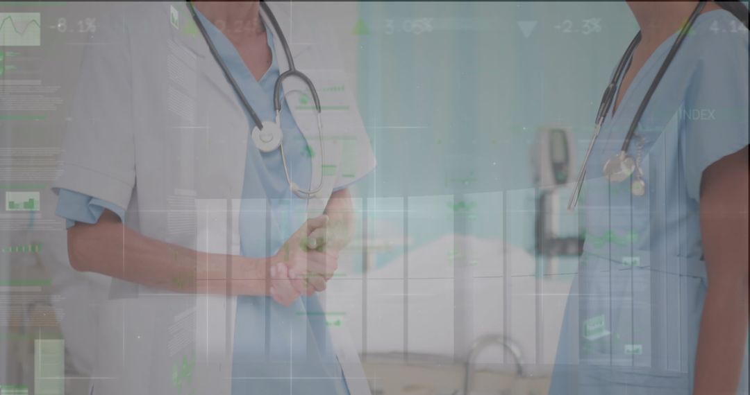 Medical Professionals Analyzing Statistical Data in Healthcare