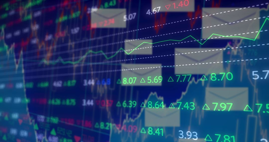 Abstract Financial Data Visualization on Digital Screens