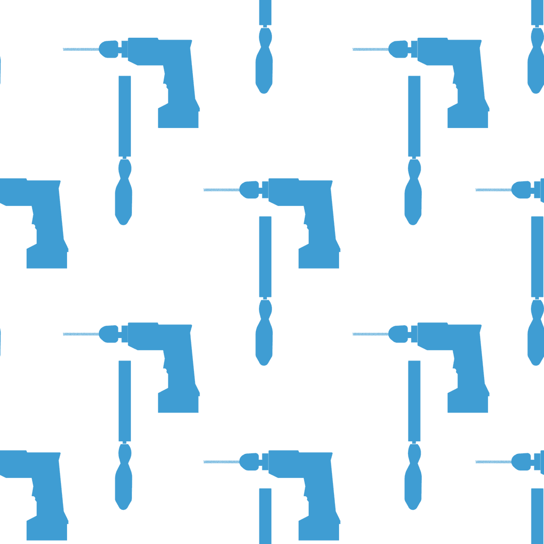Seamless Blue Drill Pattern on Transparent Background for Versatile Use