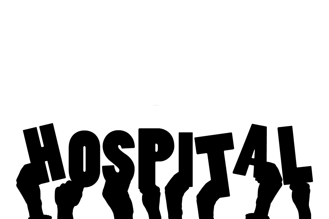 Hands Holding Hospital Text Transparent Silhouette