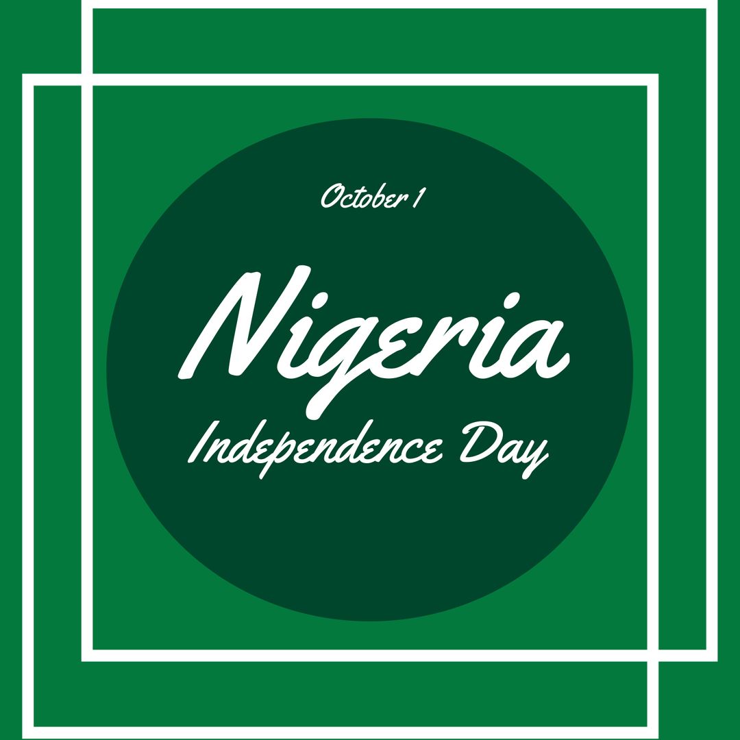 Nigeria Independence Day Vector Graphic with Green Design