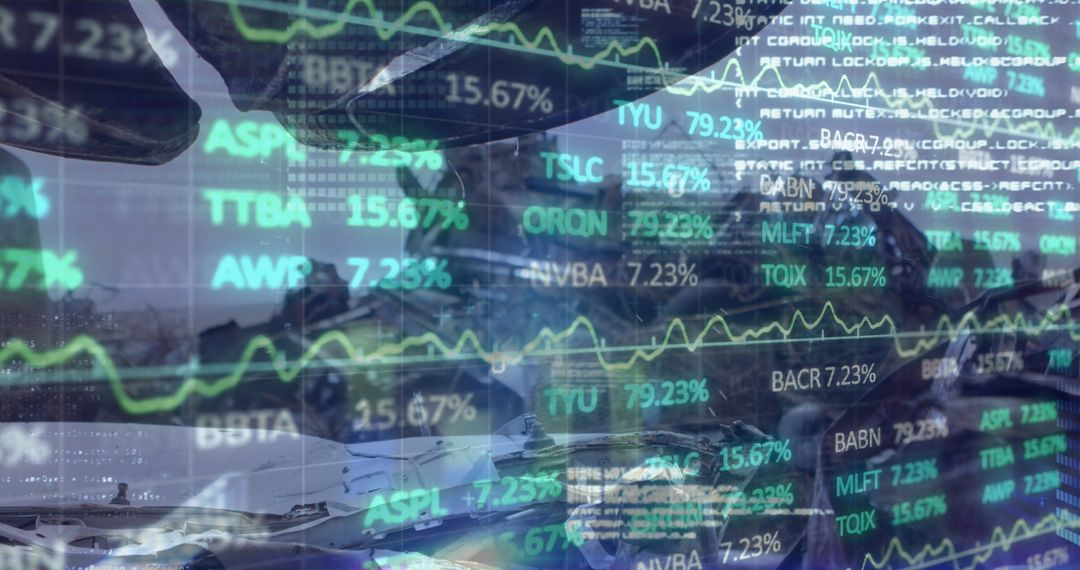 Digital Data Overlay with Rubbish Dumps Highlighting Waste Management Challenges