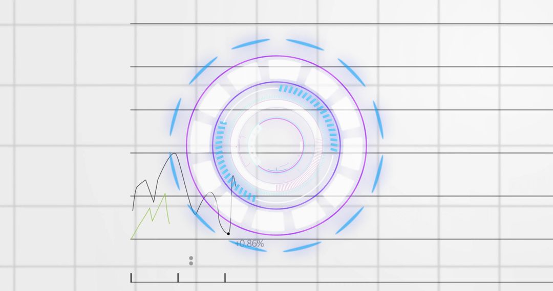 Futuristic Financial Data Analysis Overlay Simple Sketch Style Graph