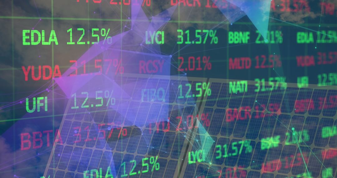 Futuristic Financial Interface with Solar Energy Integration