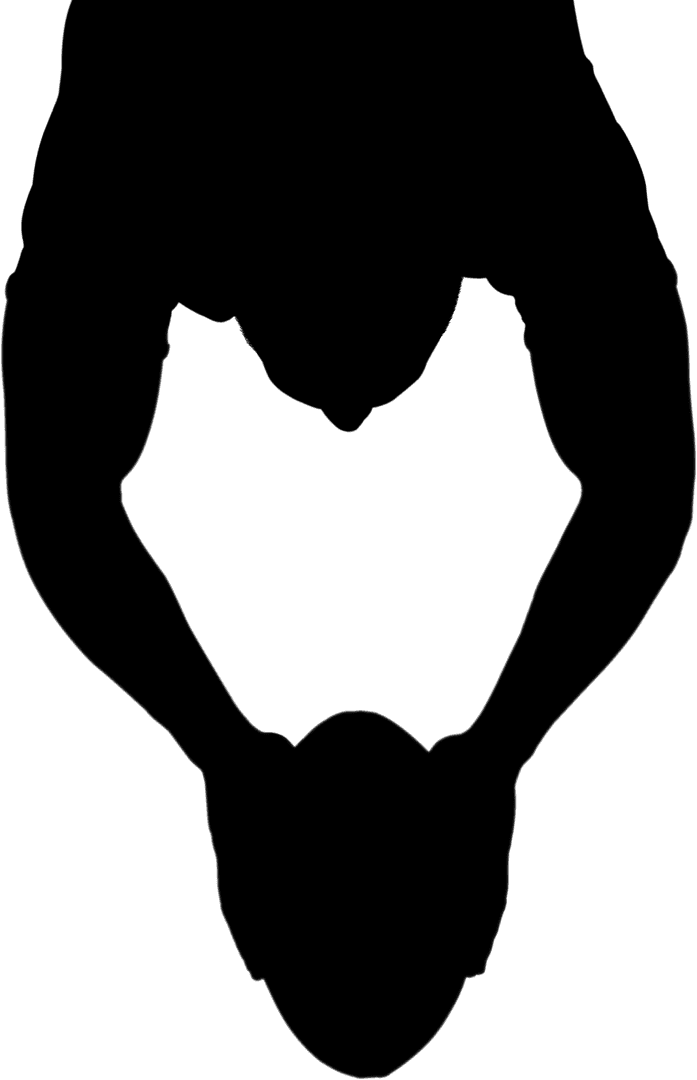 Transparent Silhouette of Rugby Player in Action Isolated on White