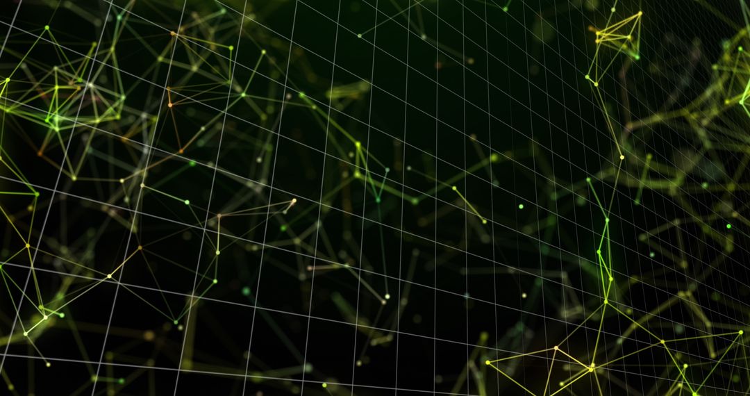 Abstract Digital Network Connection on Black Background