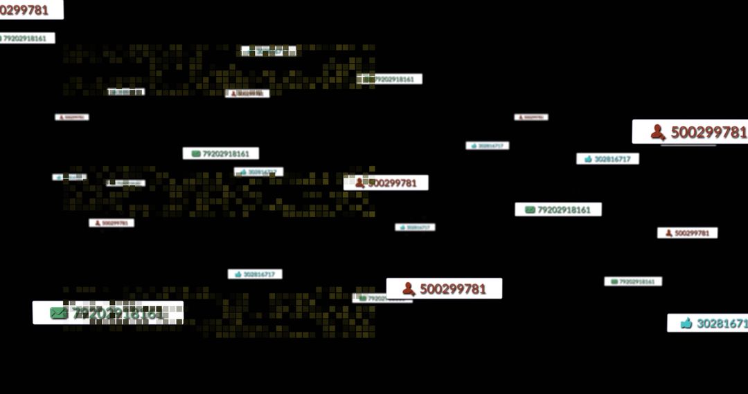 Floating Digital Tags and Pixel Clusters in Cyber Space