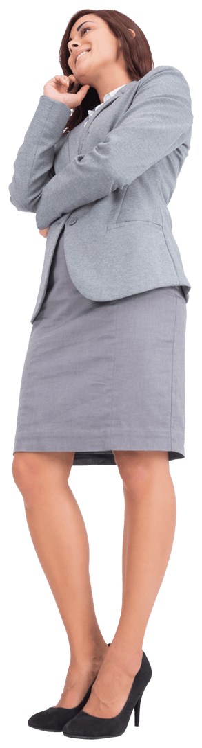 Happy Businesswoman in Professional Attire Transparent Background