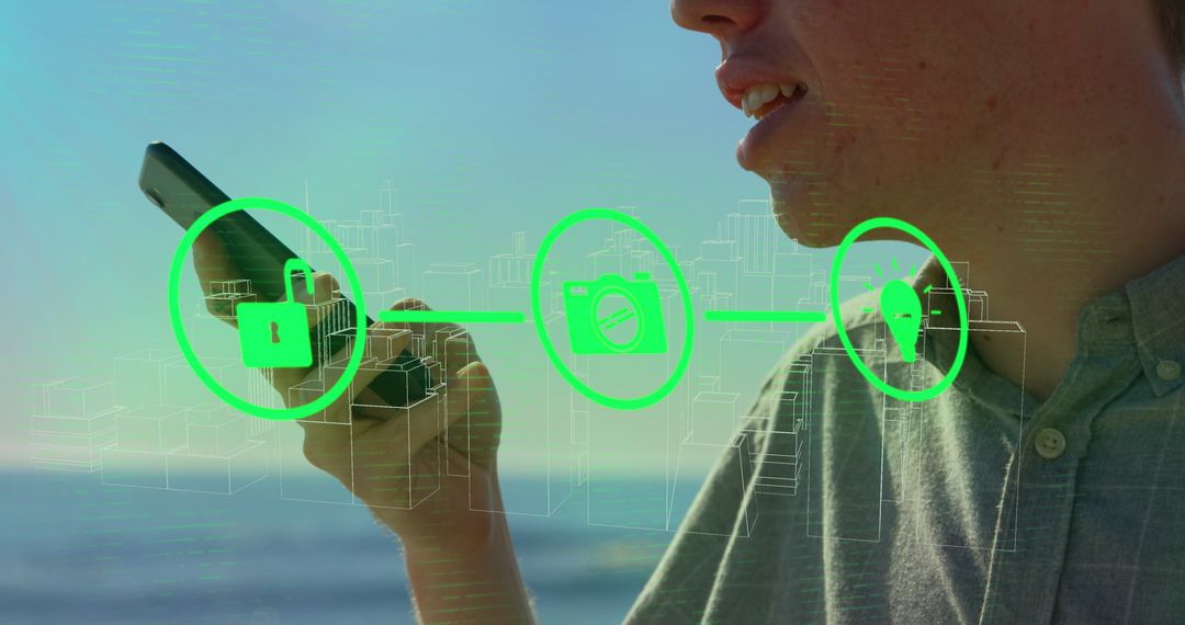 Digital Interaction with Tech Icons and Metaverse Visualization